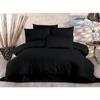 Bed Linen Set - 1 Duvet Cover 220 X 240 Cm + 2 Pillowcases 60 X 60 Cm - 80% Cotton, 20% Polyester - Black