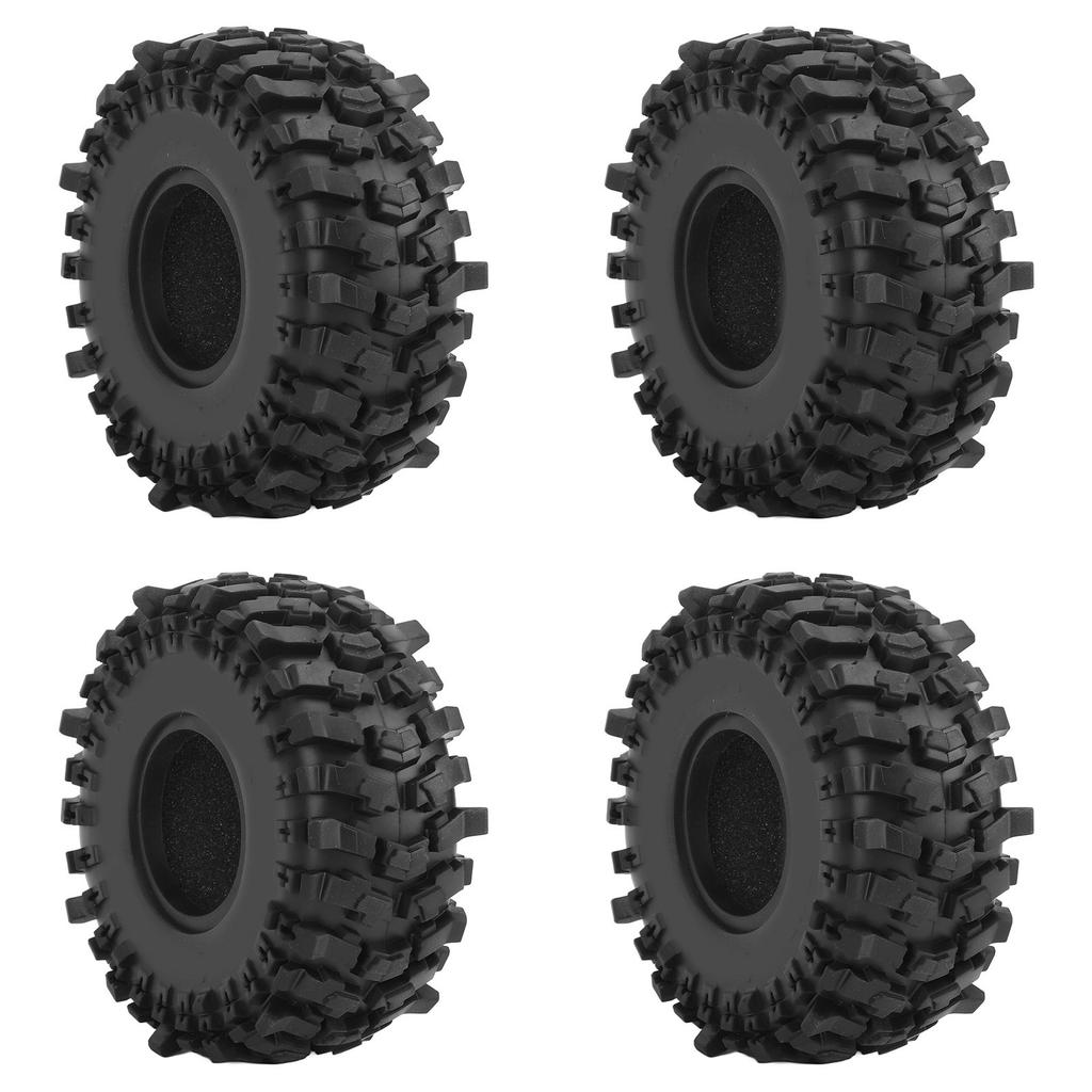 4 шт. 1,9-дюймовые шины для радиоуправляемого краулера, резиновые шины с пенополиуретановой вставкой для радиоуправляемого краулера 110 SCX10, черные