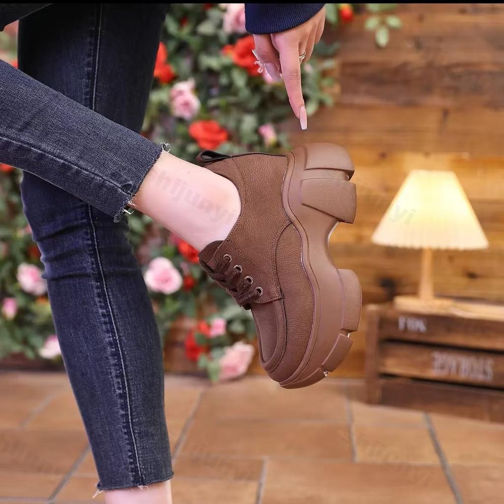 2024 Новые массивные кроссовки женские весна-осень толстая подошва повседневная обувь женская мода искусственная кожа платформа Zapatillas De Deporte