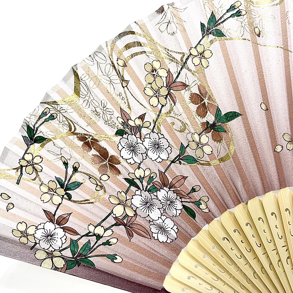 fan Cherry Comes with a design paulownia wood box and Perfect for Respect for the Aged Thank First Salary Folding [Elegant Blossom] wrapping.