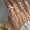 Sparkling Ring Female 2025 Niche Design Tide Full Star Finger Ring Index Finger Cold Wind New Finger Ring