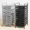 Wrought Iron A4 File Rack with Drawers - Under-Desk Document Storage Cabinet & A3 Classification Organizer
