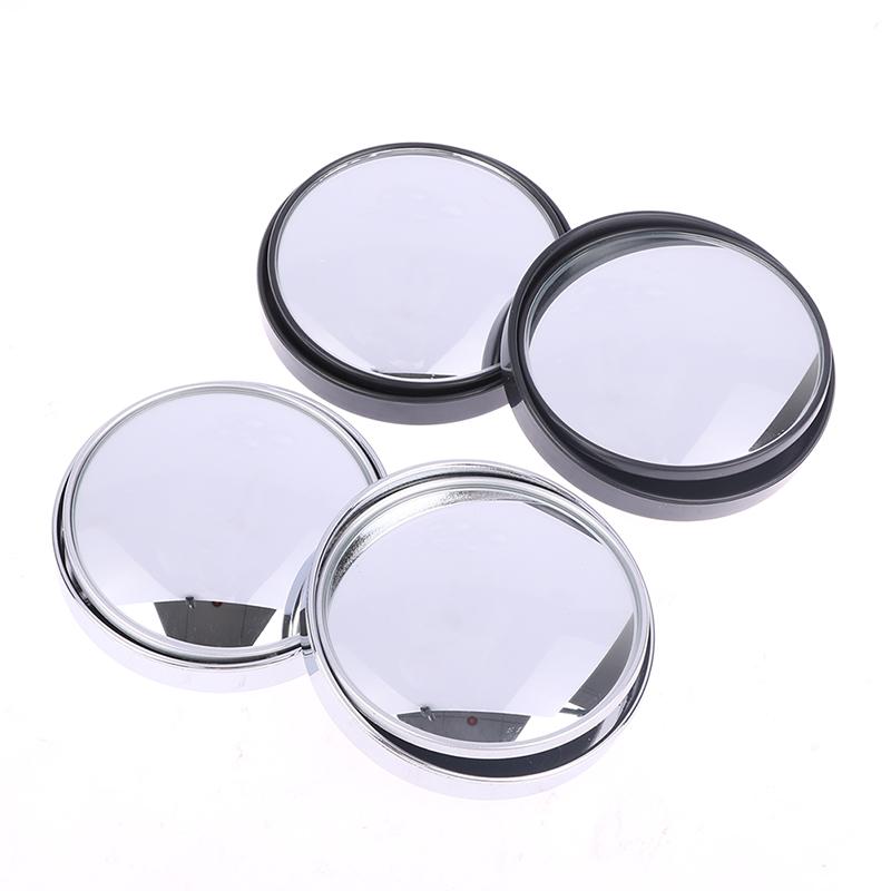 2Pcs 75Mm 3R-036 Stick-On Convex Blind Spot Rearview Mirror With Adjustable Wide Angle