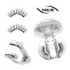Best Selling Reusable Light Weight Soft Magnetic Full Strip Eyelashes with Applicator Case Mirror Natural Soft