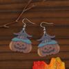 1 пара серег-подвесок в виде тыквы со смешным лицом на Хэллоуин, серьги в готическом стиле, подходят для ношения на праздничных вечеринках