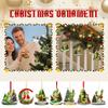 Personalized Couple Christmas Figurines, 2D Flat Green Christmas Couple Figurines, A Fun Anniversary Gift For Husbands And Wives.