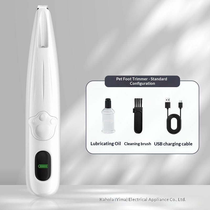 Cat Foot Shaving Hair Dogs Foot Shaving Hair Rechargeable LED Light Waterproof Hair Shaving Foot Shaving Hair Pet Electric Clipper Electric Clipper