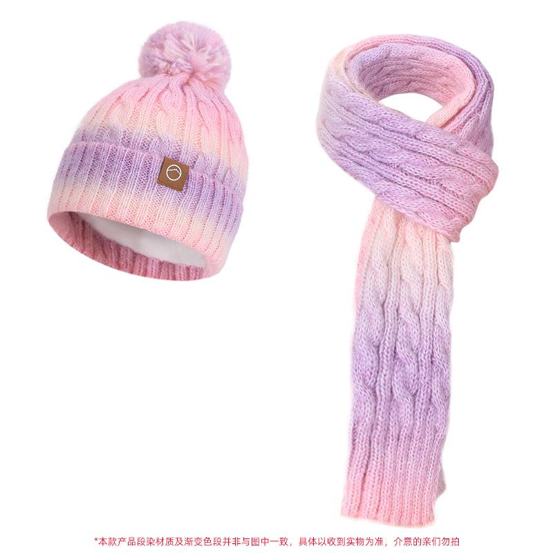 Winter Children's Hats, Scarves, Gloves, Three Piece Set, Anti Cold and Velvet Warm Ear Protection, Men's and Women's Knitted Woolen Hats