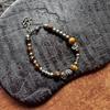 Southeast Asian Tiger Eye Stone Bracelet - Minimalist, Versatile, Vintage-Inspired Jewelry