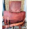 Vintage Leather Bag Men's Messenger Shoulder Laptop Briefcase Handmade Leather Bag ( Free Gift Sling Brown Bag Size - 9 X 7 X 3 In )