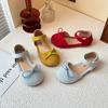 2025 Summer Kids Sandals for Girls Bow Trend Children Princess Shoes Wedding Party Toddlers Causal Flat Sandals Non-slip