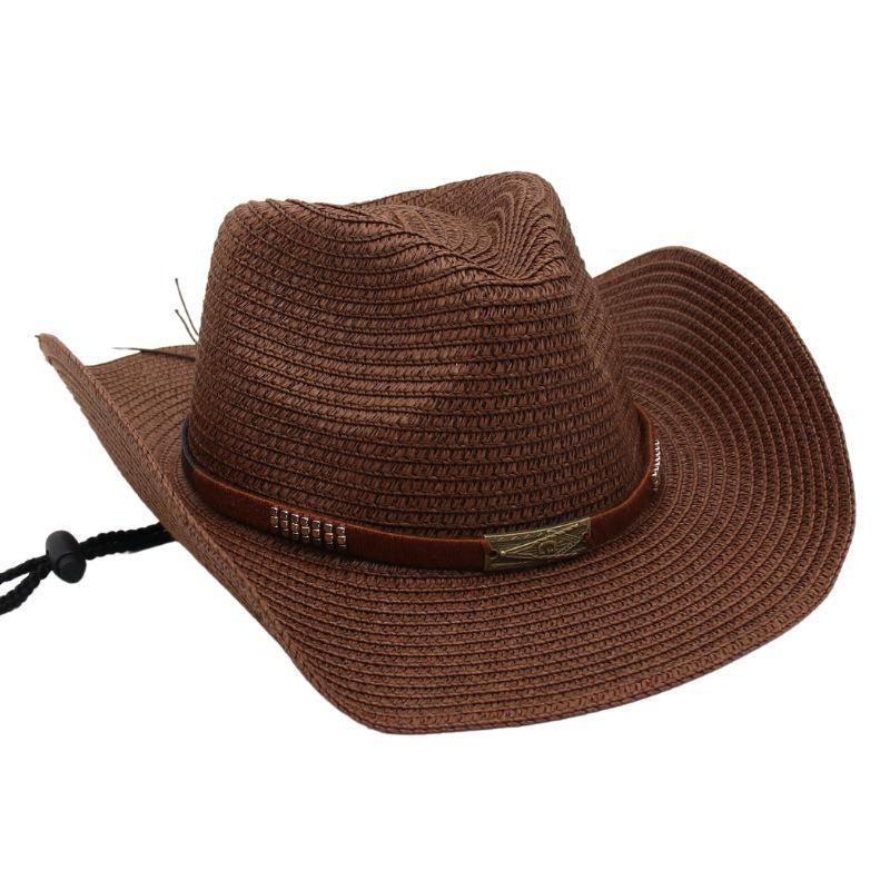 Cowboy Straw Hat Prairie Hat Ethnic Style Beach Hat Riding Hat