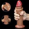 Liquid Silicone Can Be Used To Push The Foreskin Manual Soft Simulation Penis Fake Penis Female Masturbation Device Adult Products