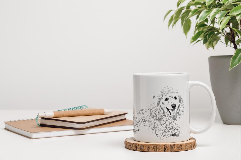 Poodle - cup with a dog, cheerful cup for a dog lover, personalized gift from the Art-Dog brand