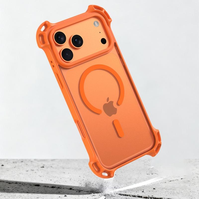 Чехол-броня с амортизирующими углами для iPhone 17 16 15 14 13 12 11 Pro Max, с поддержкой MagSafe, прозрачный, жесткий, с магнитным кольцом