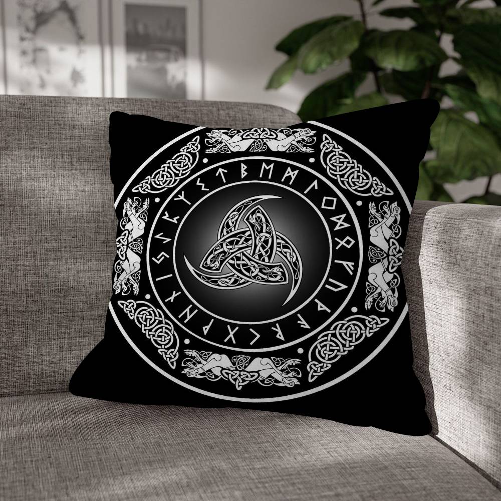Viking Amulet Decorative Room Aesthetics Pillow Case Home Decor Bedroom Sofa Bed Couch Pillow Cover x Fashion