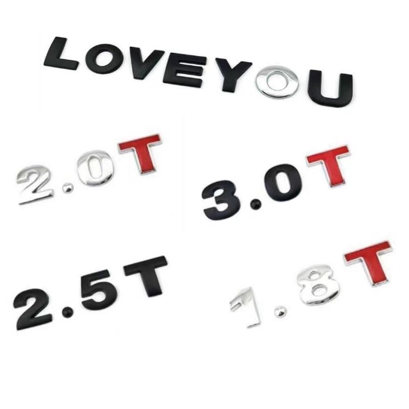 drnqv1 1Pcs 3D Metal 25mm Car Letters Alphabet Emblem Numbers Chrome Labeling Car Sticker Trunk Logo Letters Emblem For Hyundai Toyota