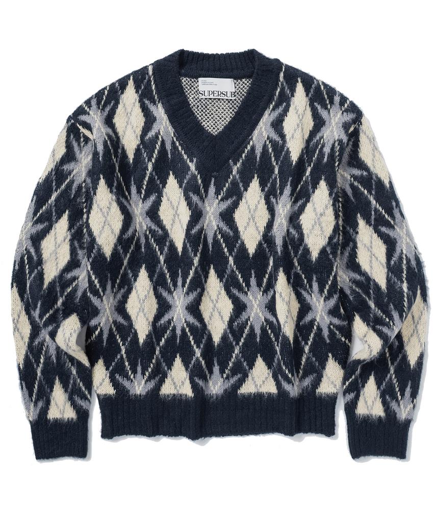 SUPERSUB Stella Gyle V-Neck Knit - Navy