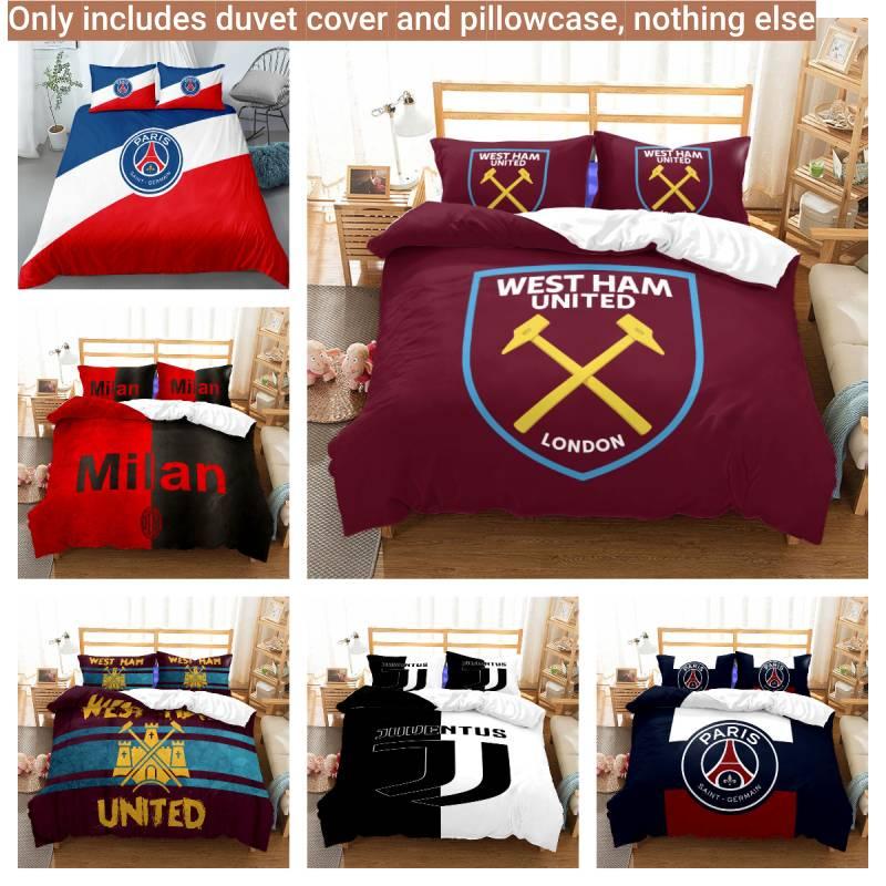 Роскошный Постельный Комплект Футбольного Клуба с Цифровой Печатью Лига Чемпионов Подходит для Кроватей 1,0 м 1,35 м 1,5 м 1,8 м