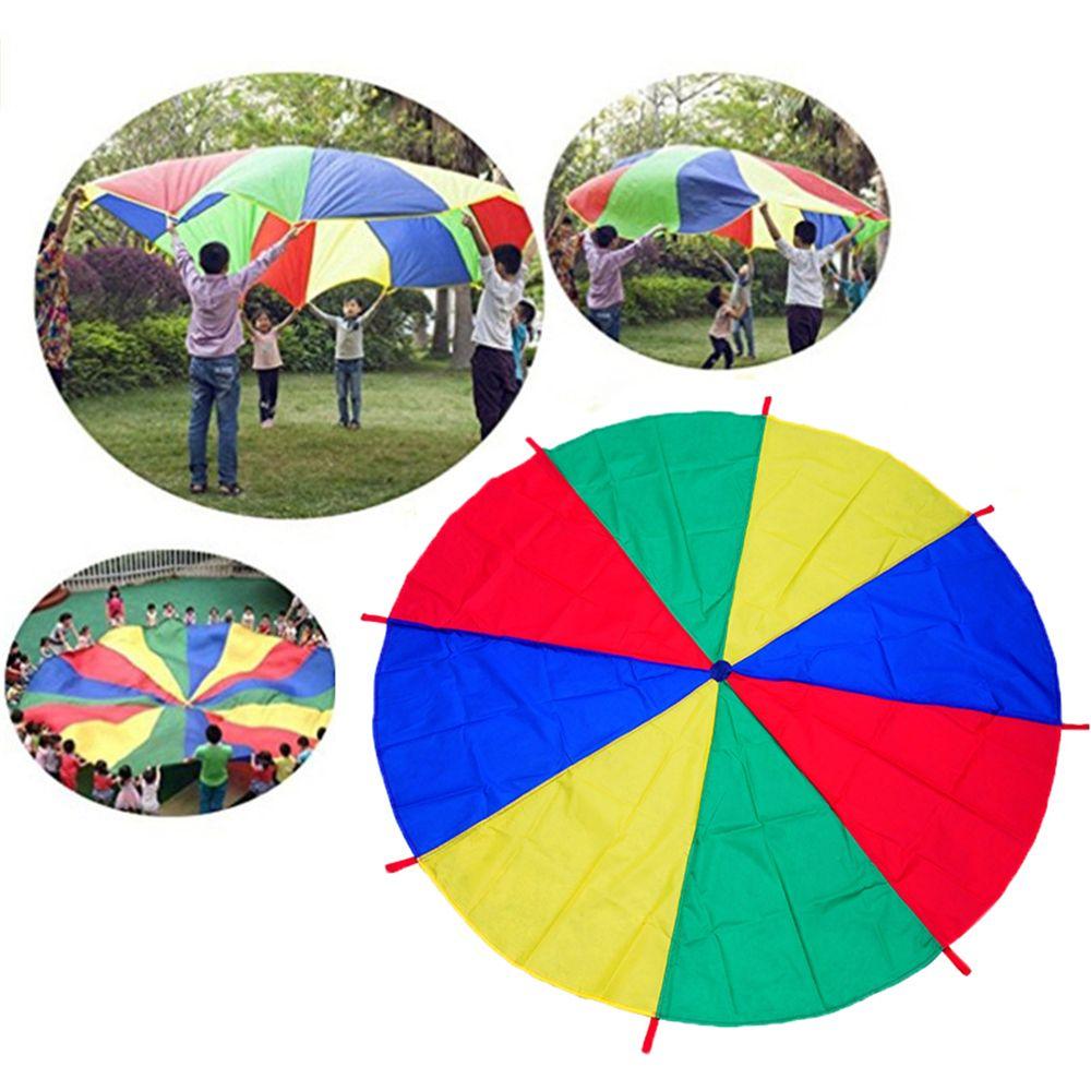 Kindergarten Rainbow Outdoor Camping Summer Sun Shelter Parachute Sport Toys Game Exercise
