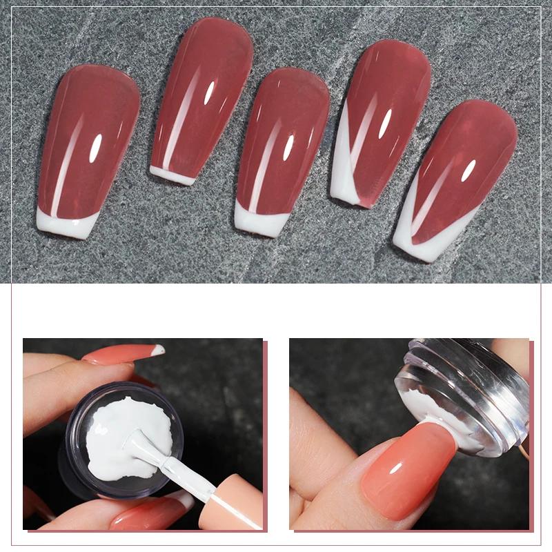 Xiaomi Пластины для штамповки ногтей Pure Clear Jelly Nail Art Stamper Scraper Set Print Silicone Marshmallow Design Маникюрные аксессуары Инструмент