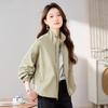 Women's Short Jacket New Spring and Autumn Women's Loose Stand-up Collar Top Shoulder-sleeved Casual Clothes