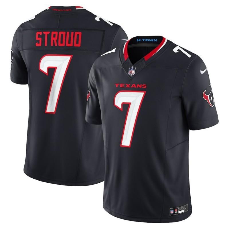 Mens NFL Houston Texans C.J. Stroud 7 Blue Football Jersey - Lightweight Athletic Performance Top Fan Wear Casual Sport