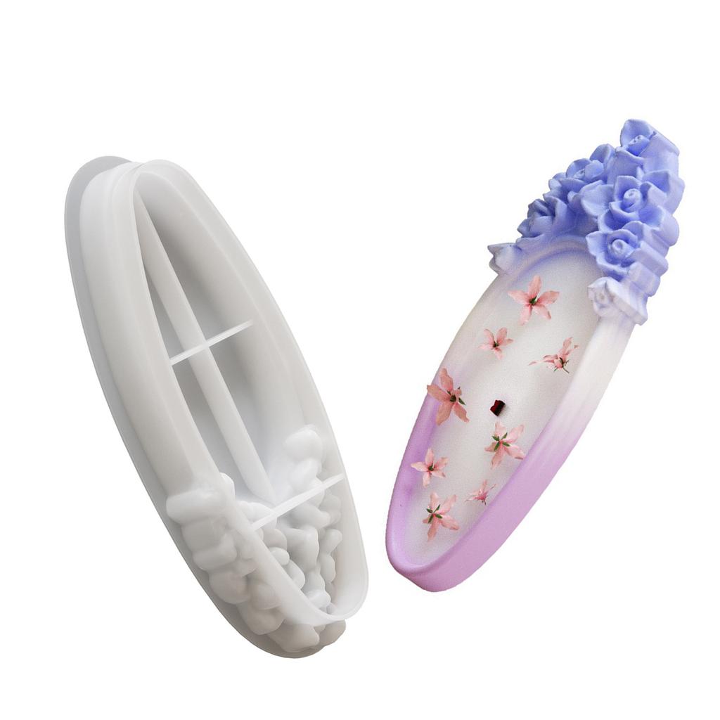 Practical Rose Flexible Silicone Tray With Sturdy Base Great For Dining Table Setting and Event Planners Daily Use