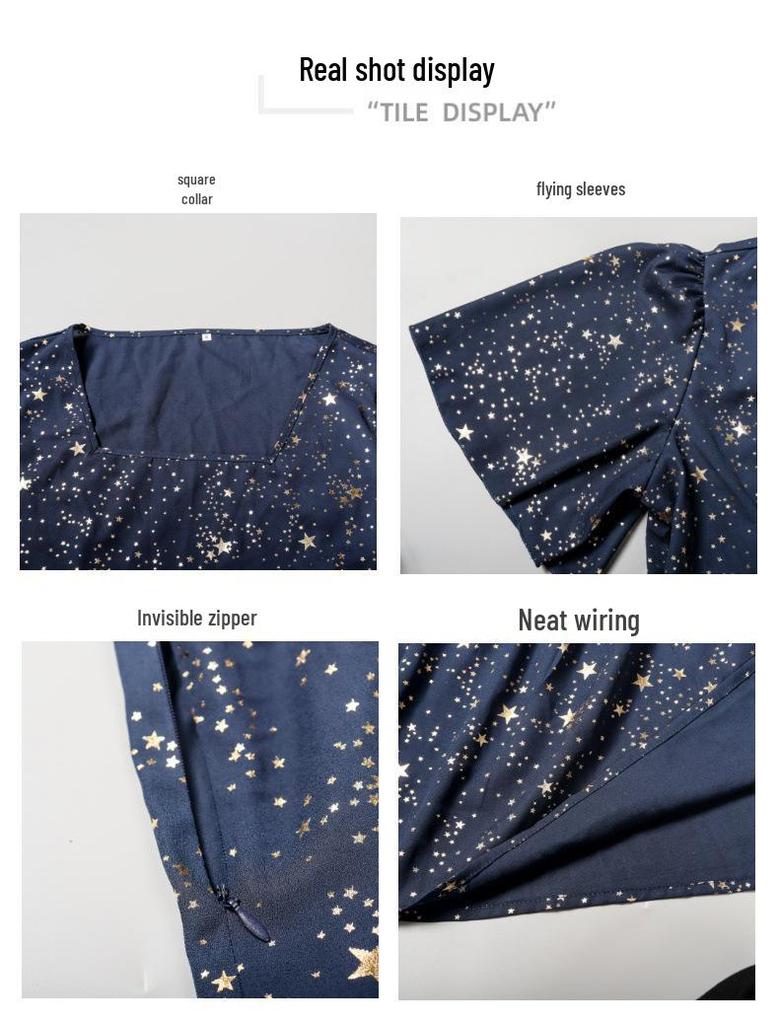 Hot Stamping Print Plus Size Casual Cocktail Party Dress - Women's Clothing