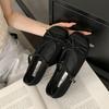 Французские дышащие туфли-мэри джейн из сетчатой пряжи на плоской подошве, женские, лето 2025, новые, нежные вечерние сандалии с бантом, сетчатые туфли