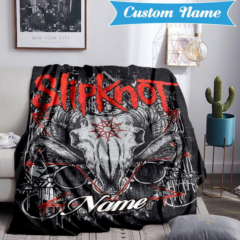 Custom Name Metal Music Band Collage Blanket Lightweight Ideal Bedding Blanket Perfect for Travel, Camping, Living Rooms, Sofas, Christmas gift