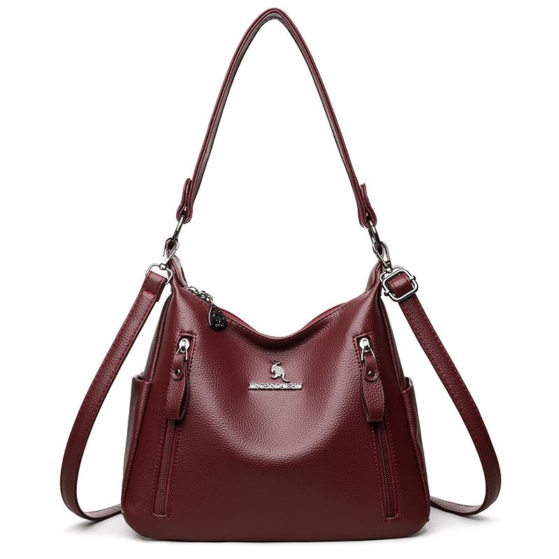 Ретро Большая вместимость Новая модная и универсальная сумка через плечо для мам среднего возраста Сумка через плечо через плечо