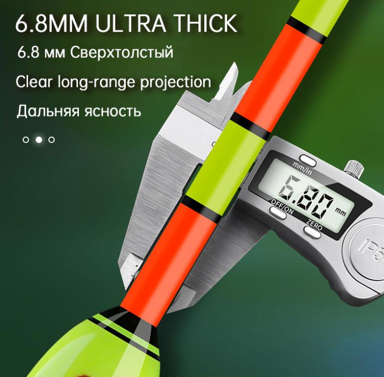 Поплавок для рыбалки на камнях, электронный ночной светильник, датчик гравитации, 6 глаз, изменение цвета и высокая чувствительность, скользящий поплавок дальнего действия