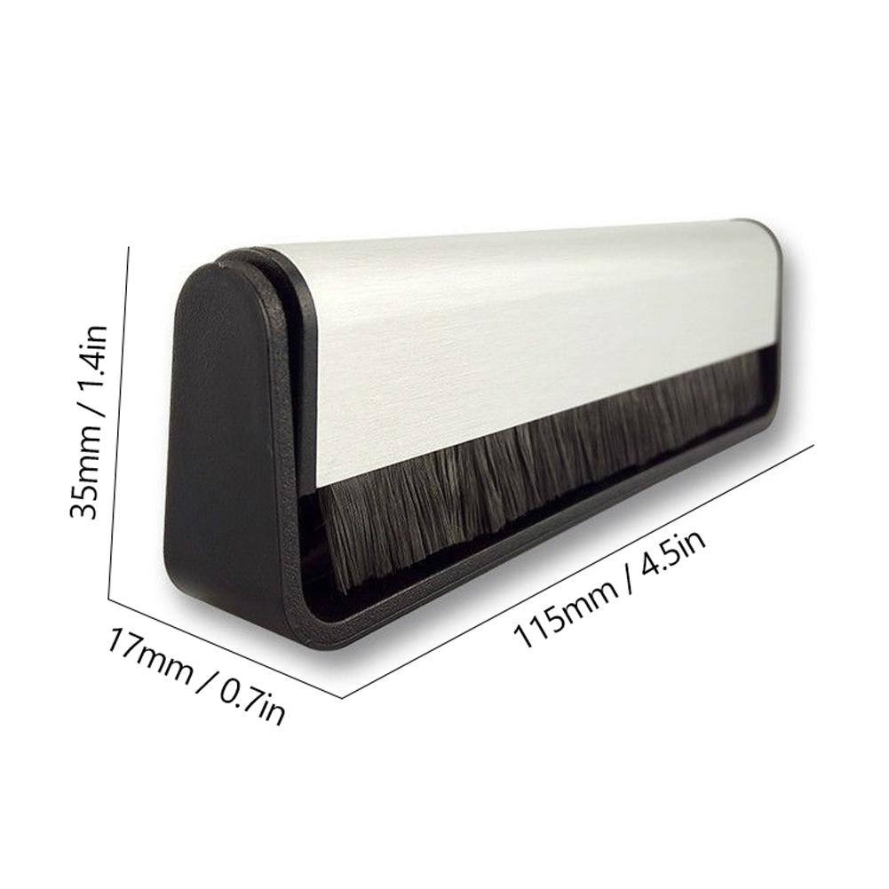 Очиститель дисков фонографа из углеродного волокна, виниловые пластинки, мягкая чистка, антистатические проигрыватели, дисковая щетка