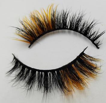 1 Pair Fluffy 25MM Mink Eyelashes Colored Lashes Bulk Wholesale Pink White Red Blue 5D Mink Lashes Supplies Makeup Tools