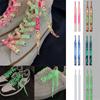 120/140/160 Cm the Dark Laces Laces Glowing In Leisure Sports Shoe Flowers Luminous Shoelaces New Fashion Cashew High-top Canvas