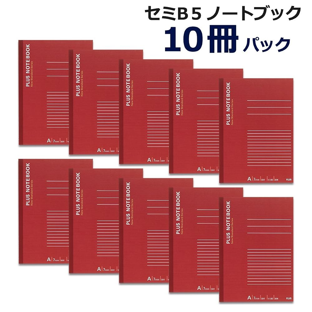 PLUS Note Semi B5 (6) A-Rule 30 Sheets 10-Pack NO-003AS-10P 76-729