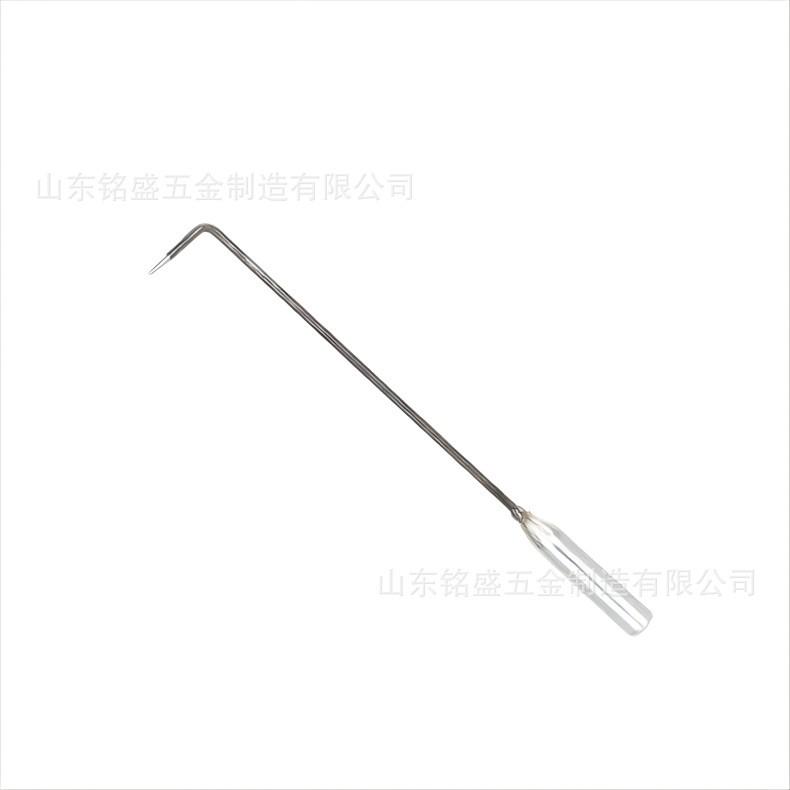 Fireplace Poker Tool Long Steel Fire Hook for Wood Stove Accessories Outdoor and Indoor Use with Clear Handle for Safe Fire Management