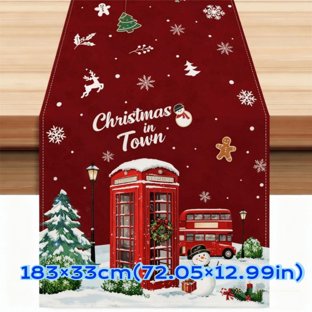 Новый год Рождество Скатерть-дорожка Navidad Подарок Флаг Чехол Рождественский флаг на стол Рождественская вечеринка С Рождеством Украшения