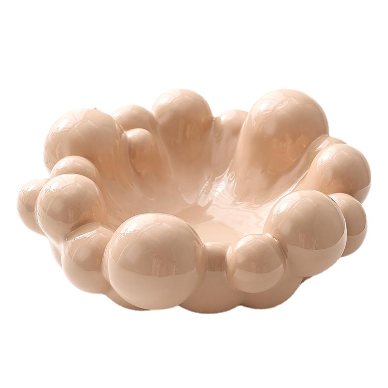 Легкая роскошная керамическая фруктовая тарелка для свадебной вечеринки, ореховые закуски, фруктовая тарелка, украшение для гостиной, украшение для хранения домашней посуды