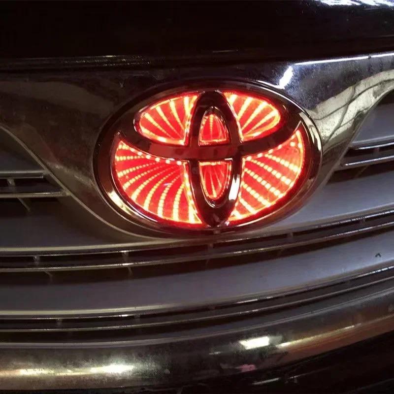 Для Toyota S2211шт 3D Автомобильная Передняя Решетка Багажника Логотип Светодиодная Подсветка для Toyota Corolla PRADO Yaris CHR HRV AYGO Camry Vios Highlander LVALON Rav4 REIZ