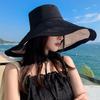 18 см широкополая двухсторонняя шляпа рыбака, закрывающая лицо, для женщин, летняя защита от солнца, защита от ультрафиолета