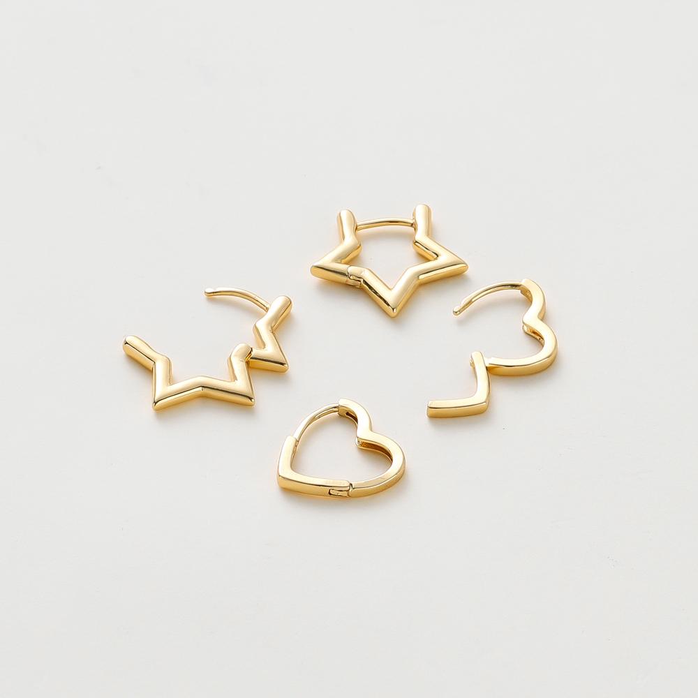 Позолоченные серьги-кольца круглые золотистые 14K 18K для женщин Корейская мода Серьги-кольца Аксессуары для украшений