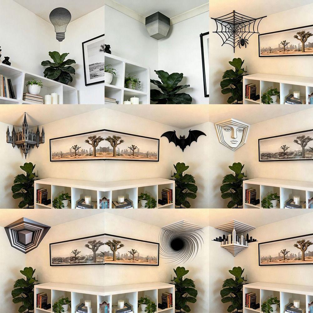 3D Walls Decal Irregular Illusion Corner Wall Sticker New Wall Art Sticker  Home Decoration