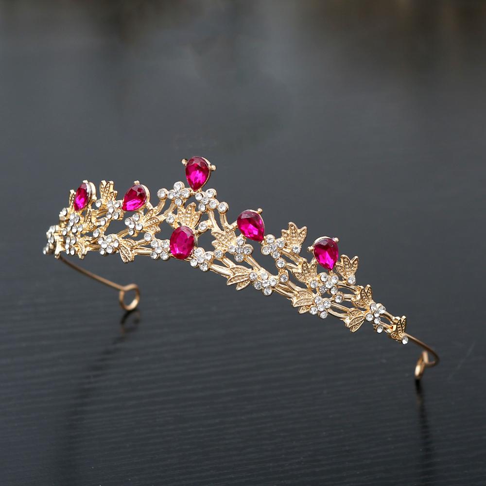 Exquisite Fashion Crystal Children Princess Crown Headpiece Girls Crown Birthday Hair Ornament Girls Stage Performance Headpiece