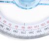 Durable Transparent 360 Degree Office School Protractor Measuring Tool Pointer Ruler