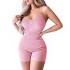 Женский комбинезон без рукавов, облегающий спортивный костюм для фитнеса, летние комбинезоны для бега