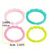 10PCS Smooth Surface Rainbow Hanging Ring Stroller Attachment  Babies And Toddlers Stroller