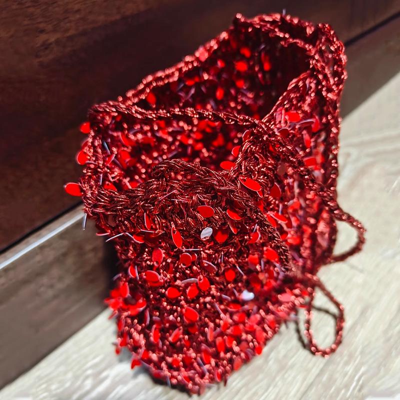 1 Roll/100g Beaded Designs with Large Sequins Bags Crafting Thread Sewing Crochet Yarn Hand Knitting Multiple Options Available