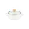 15cm Enamel Pot with Glass Lid, Induction Compatible, White, Just the Right Size (HB-4899)